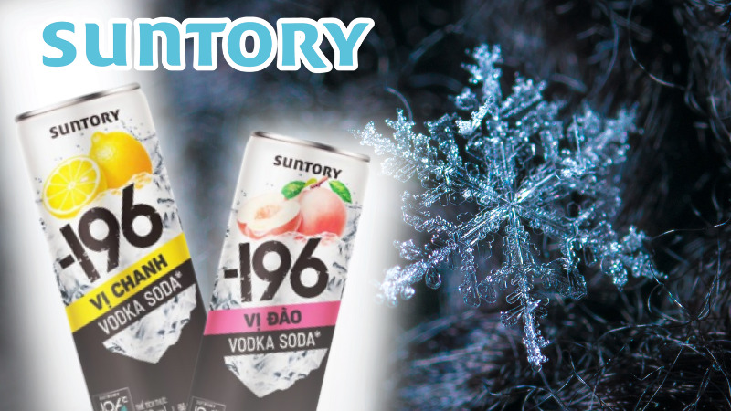 -196 Vodka Soda là dòng thức uống có cồn độc đáo đến từ Suntory PepsiCo