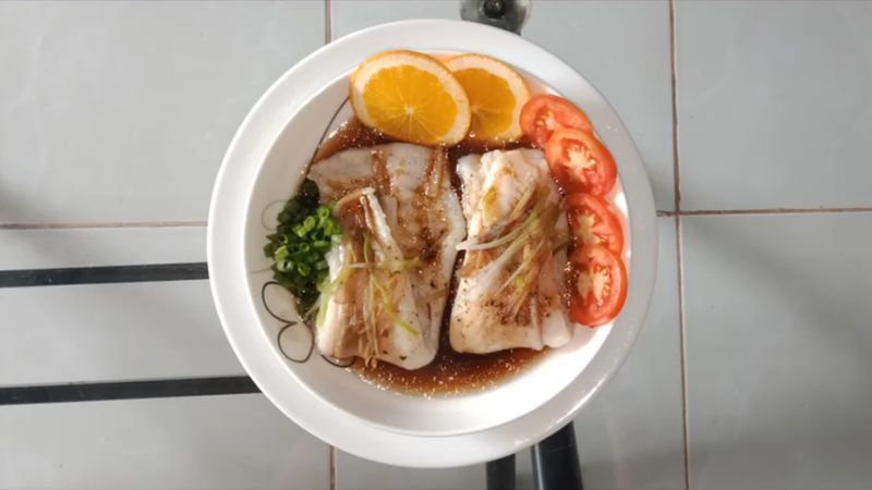 món cá basa hấp xì dầu