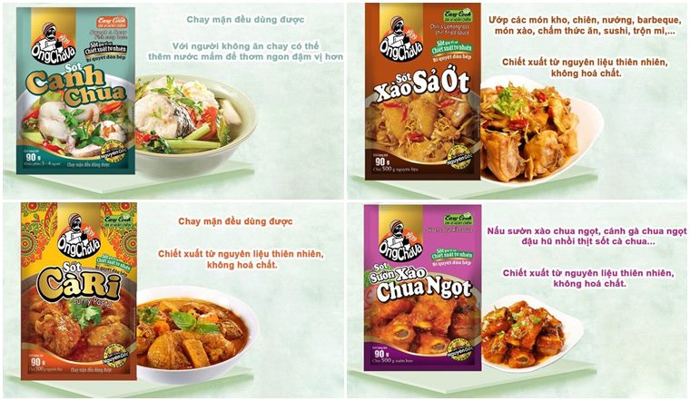 Món ăn thêm đậm đà với sốt gia vị hoàn chỉnh Ông Chà Và