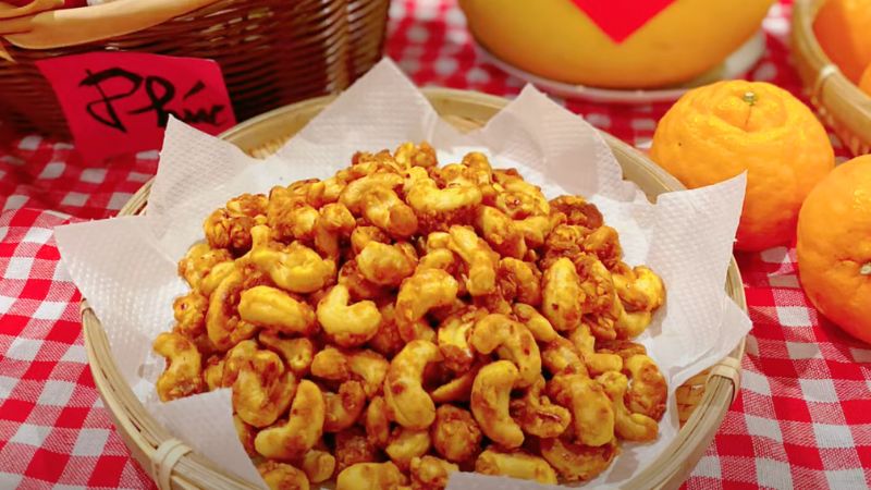 Món hạt điều rang tỏi ớt