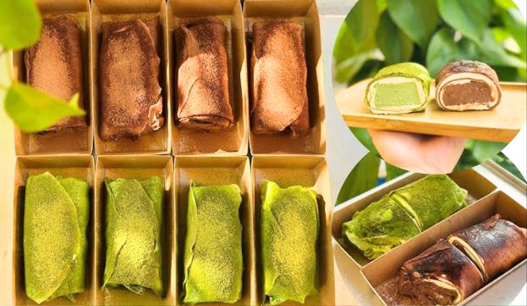 Cách làm bánh Crepe Pudding matcha, socola thơm ngon tại nhà