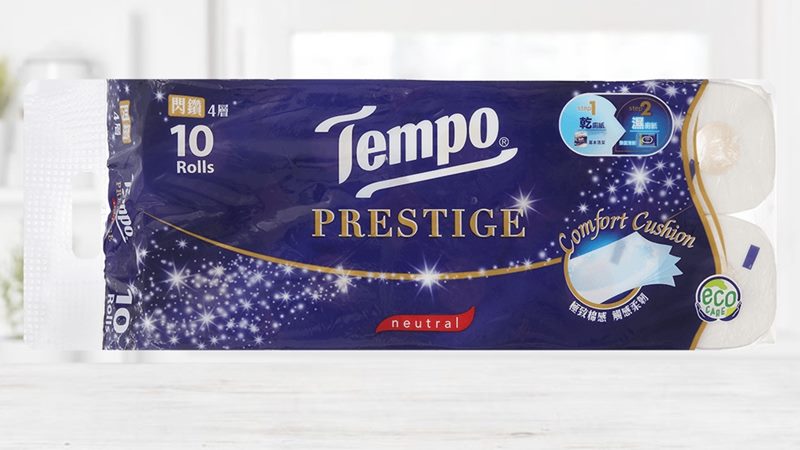Giấy vệ sinh Tempo Prestige không mùi 4 lớp lốc 10 cuộn Giấy vệ sinh Tempo Prestige không mùi 4 lớp lốc 10 cuộn