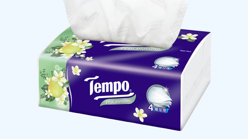 Khăn giấy rút Tempo hương hoa lê 4 lớp 90 tờ Khăn giấy rút Tempo hương hoa lê 4 lớp 90 tờ