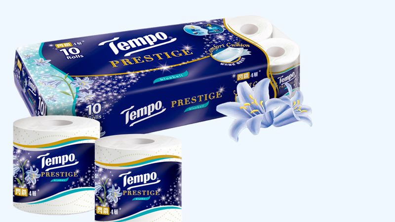 Giấy vệ sinh Tempo Prestige hương hoa lê 4 lớp lốc 10 cuộn Giấy vệ sinh Tempo Prestige hương hoa lê 4 lớp lốc 10 cuộn