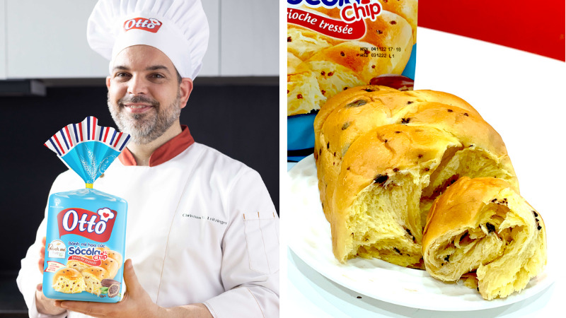 Bánh mì hoa cúc Otto hạt sôcôla được làm từ bơ Pháp cùng socola chip cao cấp