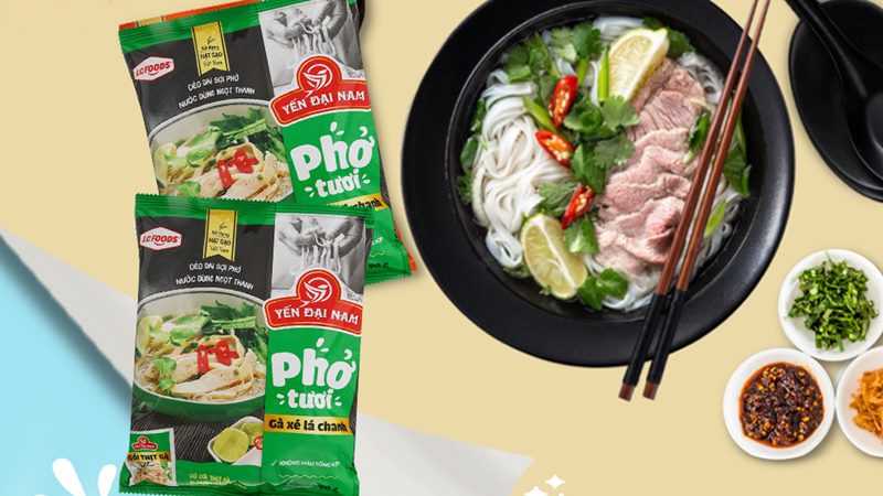 Phở tươi gà xé lá chanh LC FOODS gói 90g