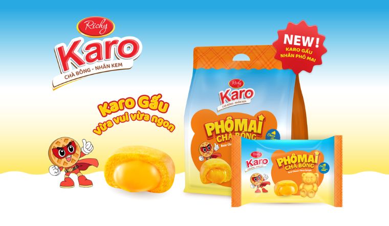 Tan chảy với hương vị thơm ngon của bánh gấu chà bông nhân phô mai Karo Richy