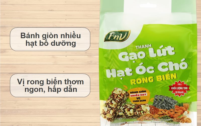 Thanh gạo lứt hạt óc chó rong biển FNV
