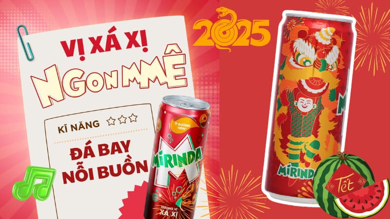 Mirinda xá xị với vị ngon đậm đà