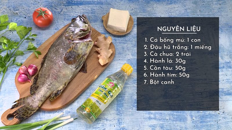 Nguyên liệu làm món canh cá bống mú Nguyên liệu làm món canh cá bống mú