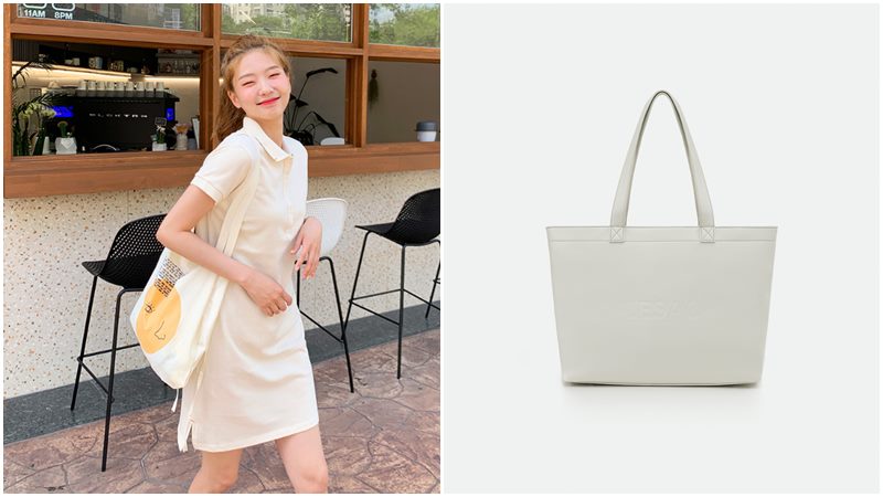 Phối túi tote với đầm suông