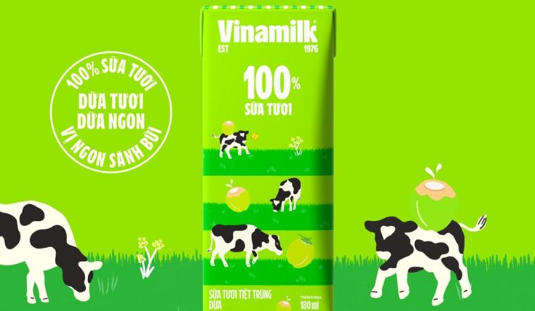 Sữa tươi Vinamilk 100% dừa sự kết hợp hoàn hảo giữa sữa tươi và dừa