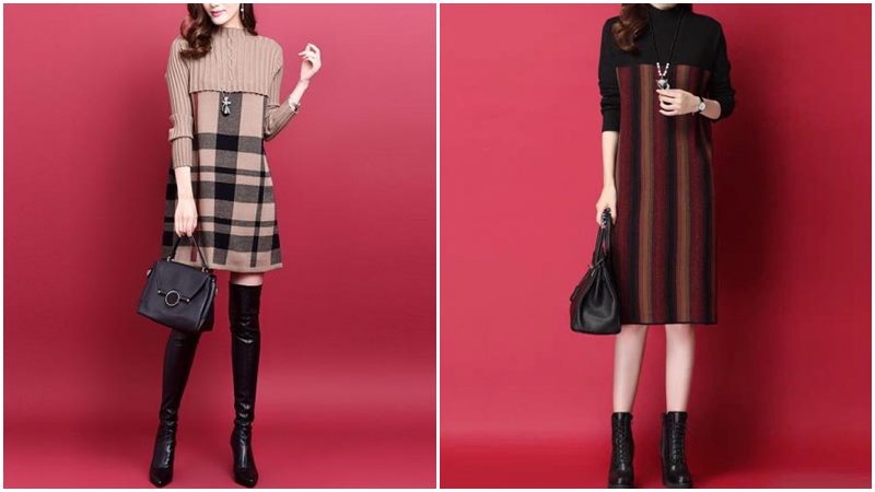 Phối túi da với váy suông họa tiết Phối túi da với váy suông họa tiết