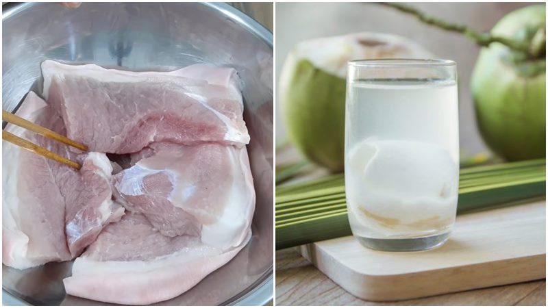 Nguyên liệu làm món thịt heo khìa nước dừa