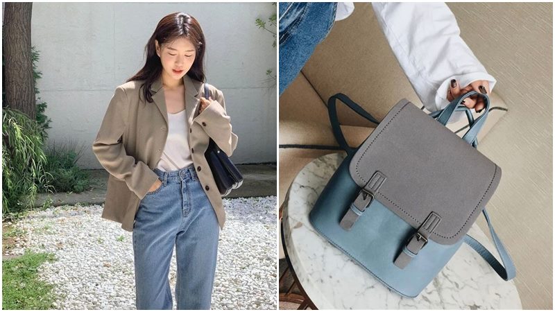 Balo với áo blazer và quần jean