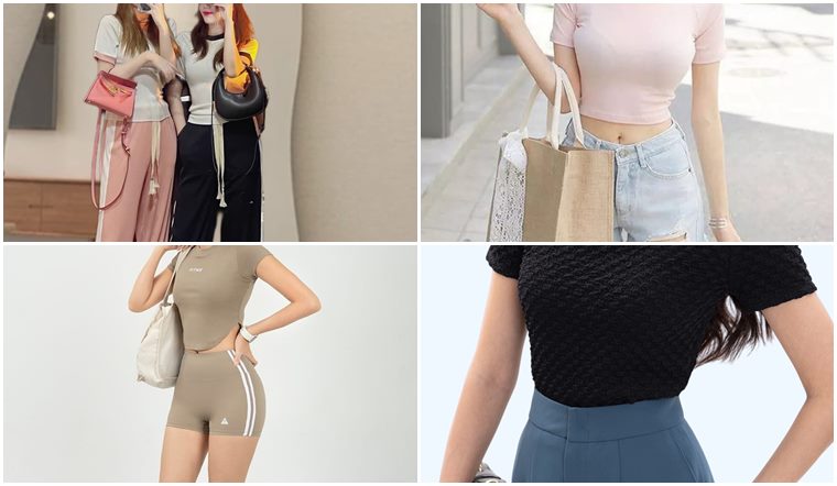 Bí quyết mix đồ với áo thun ôm body cực chất cho nàng cá tính