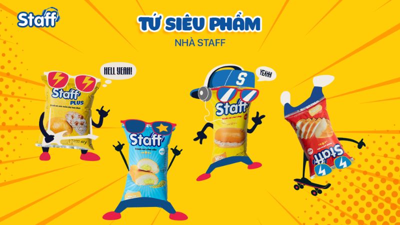 Các dòng bánh tươi thuộc thương hiệu Staff Hữu Nghị