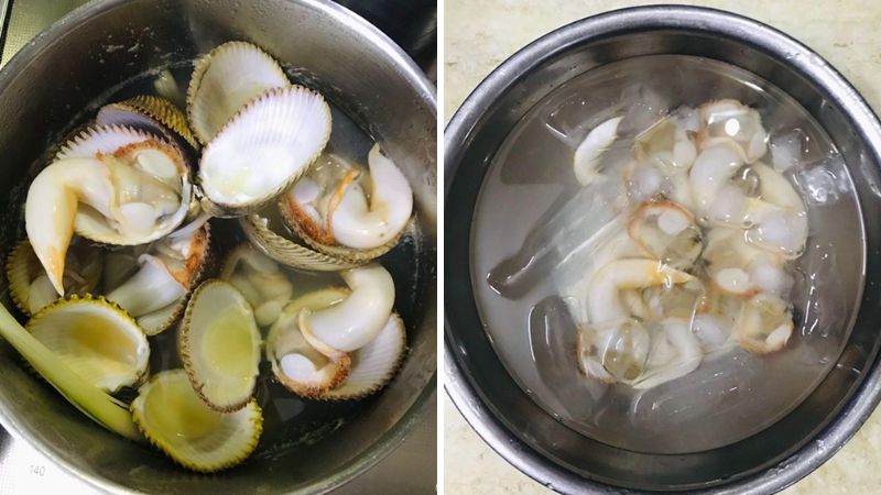 Luộc sò dương
