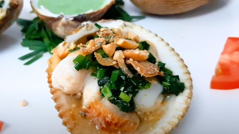 Thành phẩm sò dương nướng