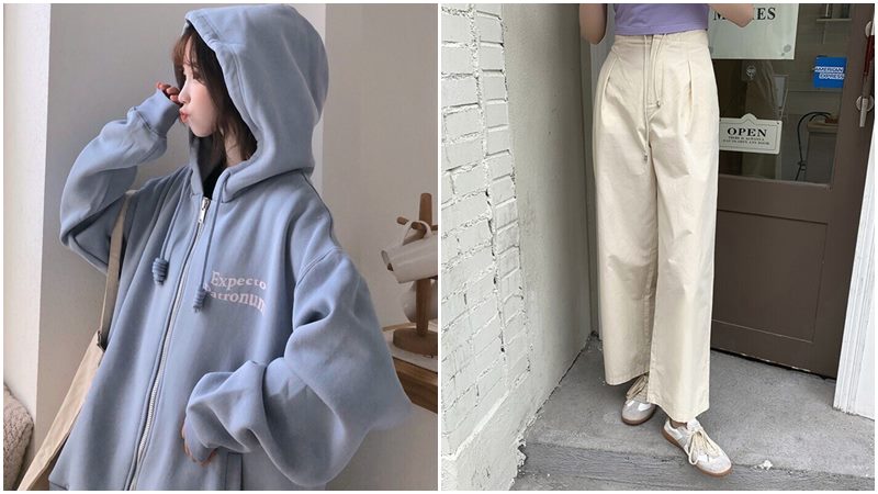 Áo khoác nỉ + Quần kaki