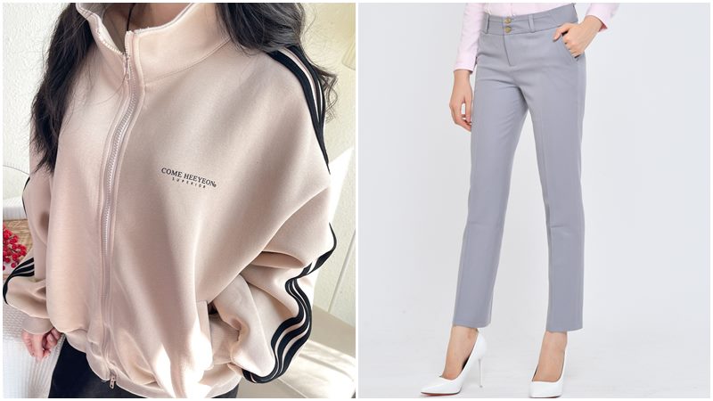 Áo khoác nỉ + Quần tây