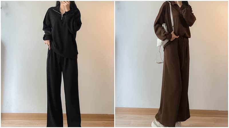 Áo khoác nỉ + Quần culottes