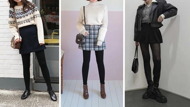 Những lưu ý khi phối đồ với quần tất đen