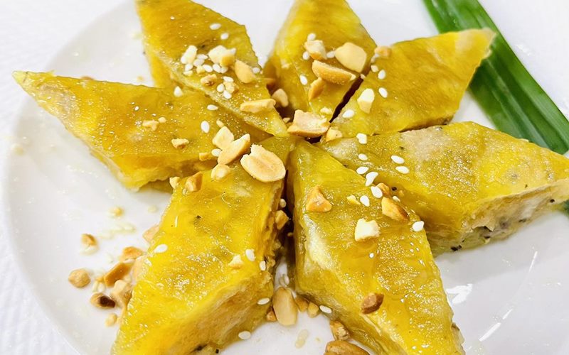 Món bánh chuối hấp nước dừa béo ngậy