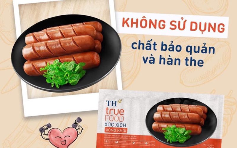 Xúc xích xông khói TH True Food