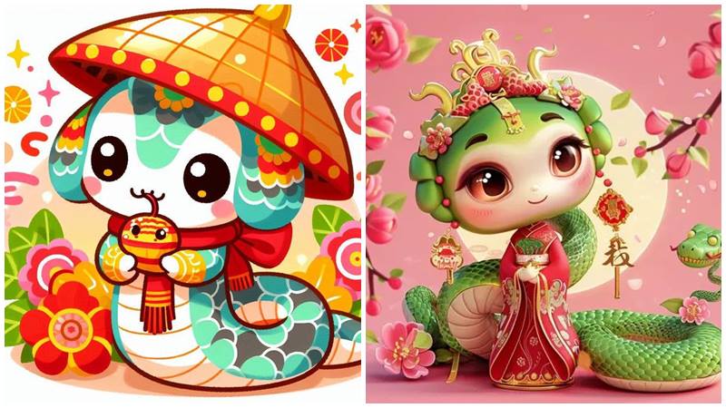 Hóa thân cực chất, chào Tết con rắn!