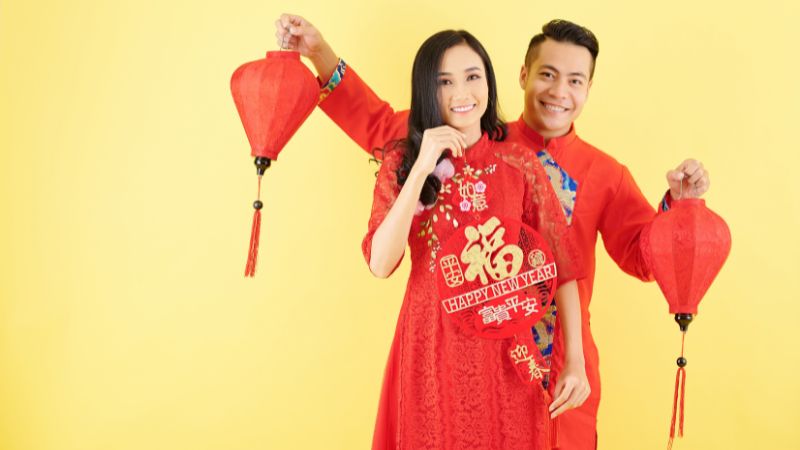 STT, caption áo dài Tết ngắn gọn