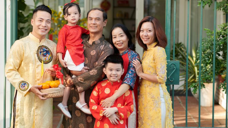 STT, caption áo dài Tết thả thính crush