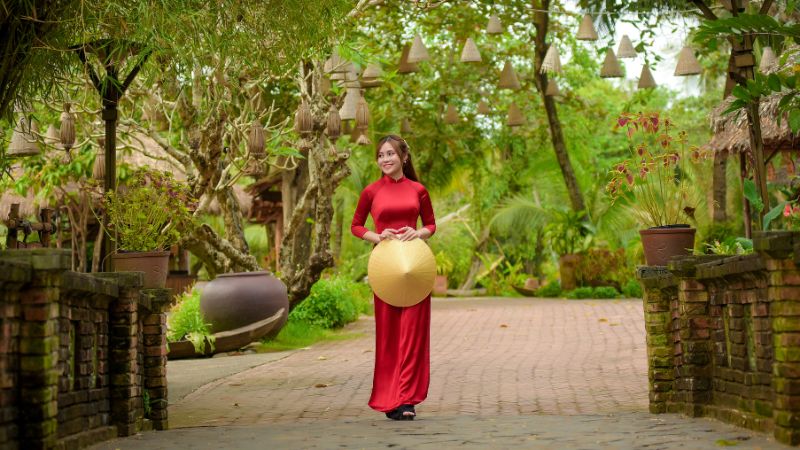 STT, caption áo dài Tết hài hước