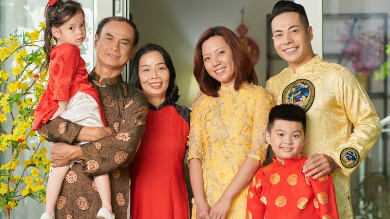 STT, caption áo dài Tết bằng thơ