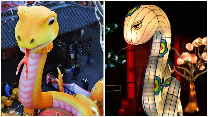 Linh vật năm mới thêm phần rực rỡ trong không gian Tết.