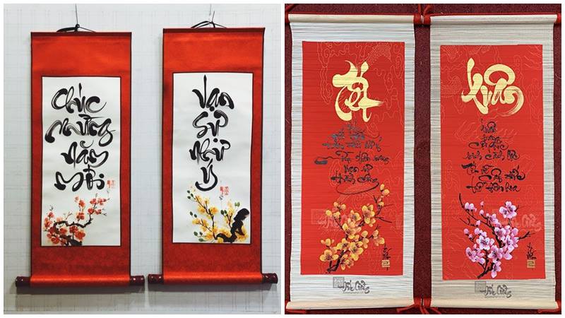 Mỗi câu đối đỏ là một lời chúc tốt lành cho năm mới.