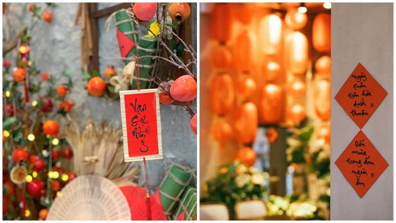 Tết đến, câu đối đỏ chúc phúc đầy nhà.