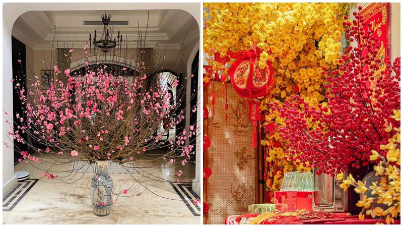 Mai vàng, đào đỏ chúc Tết an khang, thịnh vượng.