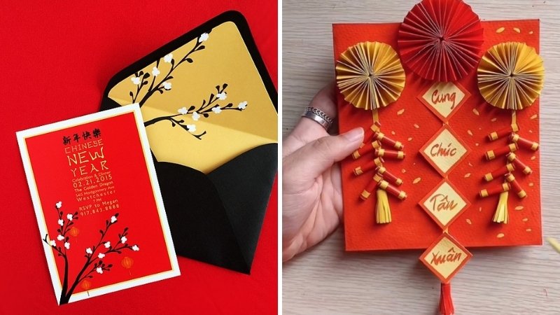 Mẫu thiệp chúc Tết sáng tạo
