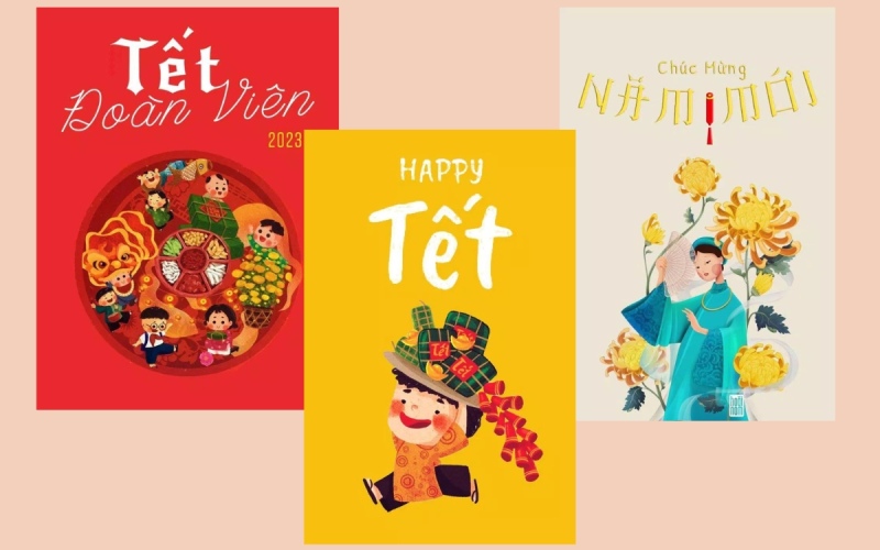 Mẫu thiệp chúc Tết họ hàng đẹp