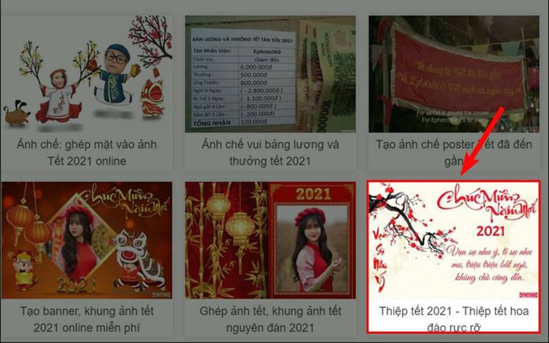 Chọn mẫu thiệp