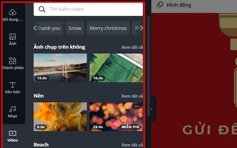 Tùy chỉnh thiệp