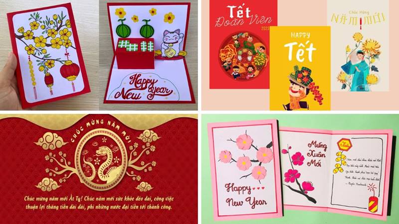 Một số mẫu thiệp chúc Tết đẹp