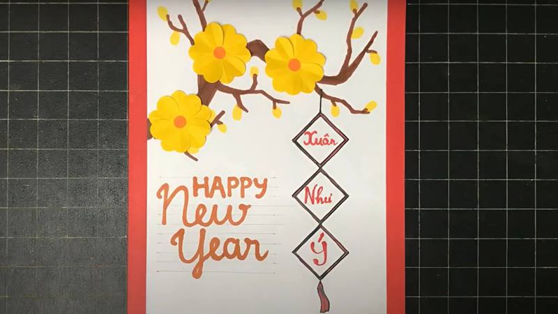 Cách làm thiệp chúc Tết thủ công bằng giấy bìa