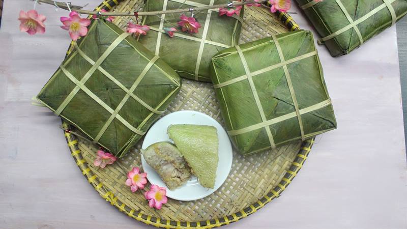 Ý nghĩa trang trí mâm bánh chưng ngày Tết