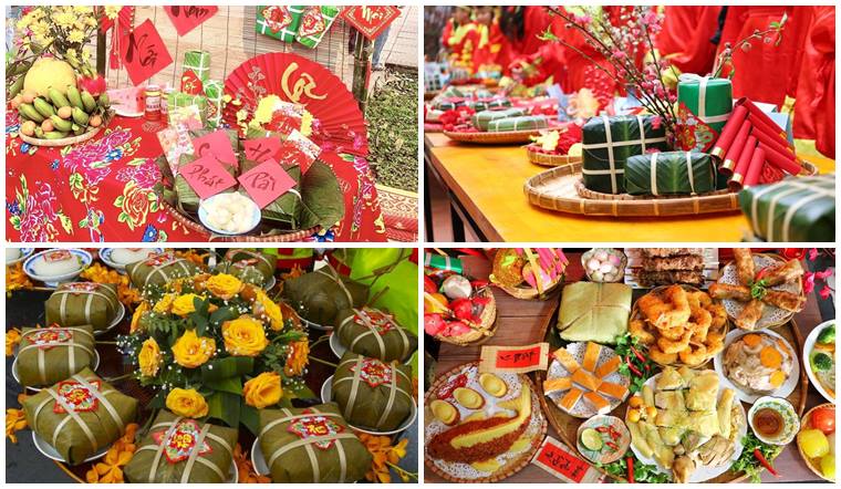 Cách trang trí mâm bánh chưng ngày Tết đẹp mắt, ấn tượng
