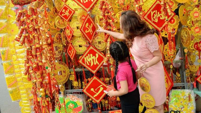 Hình ảnh chợ Tết Việt Nam ngày nay