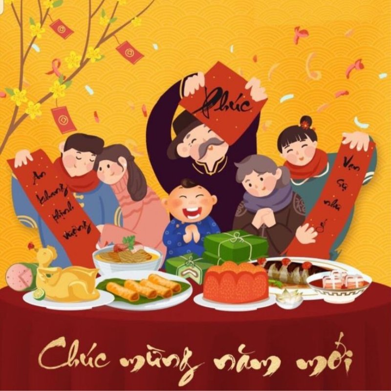 Tết đoàn viên, gửi niềm vui và lời chúc tốt lành đến mọi người thân yêu!