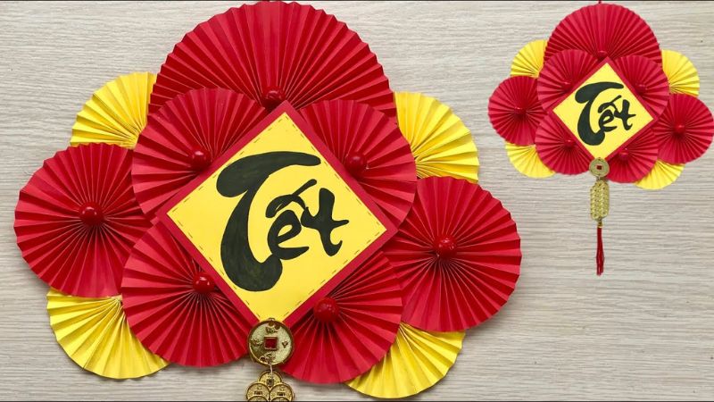 Lưu ý khi gấp quạt giấy trang trí ngày Tết