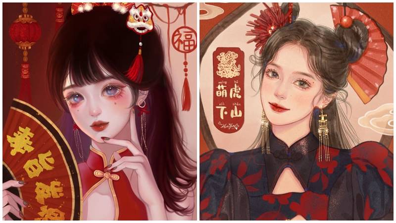 Đón năm mới với bộ ảnh anime Tết dễ thương, đầy ý nghĩa và màu sắc!